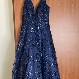 Navy blue prom dress. Size 12